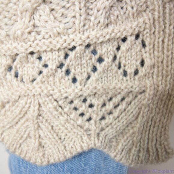 Inis Craft 100% merino wool fisherman cardigan sweater, women's‎ size S - Picture 13 of 16